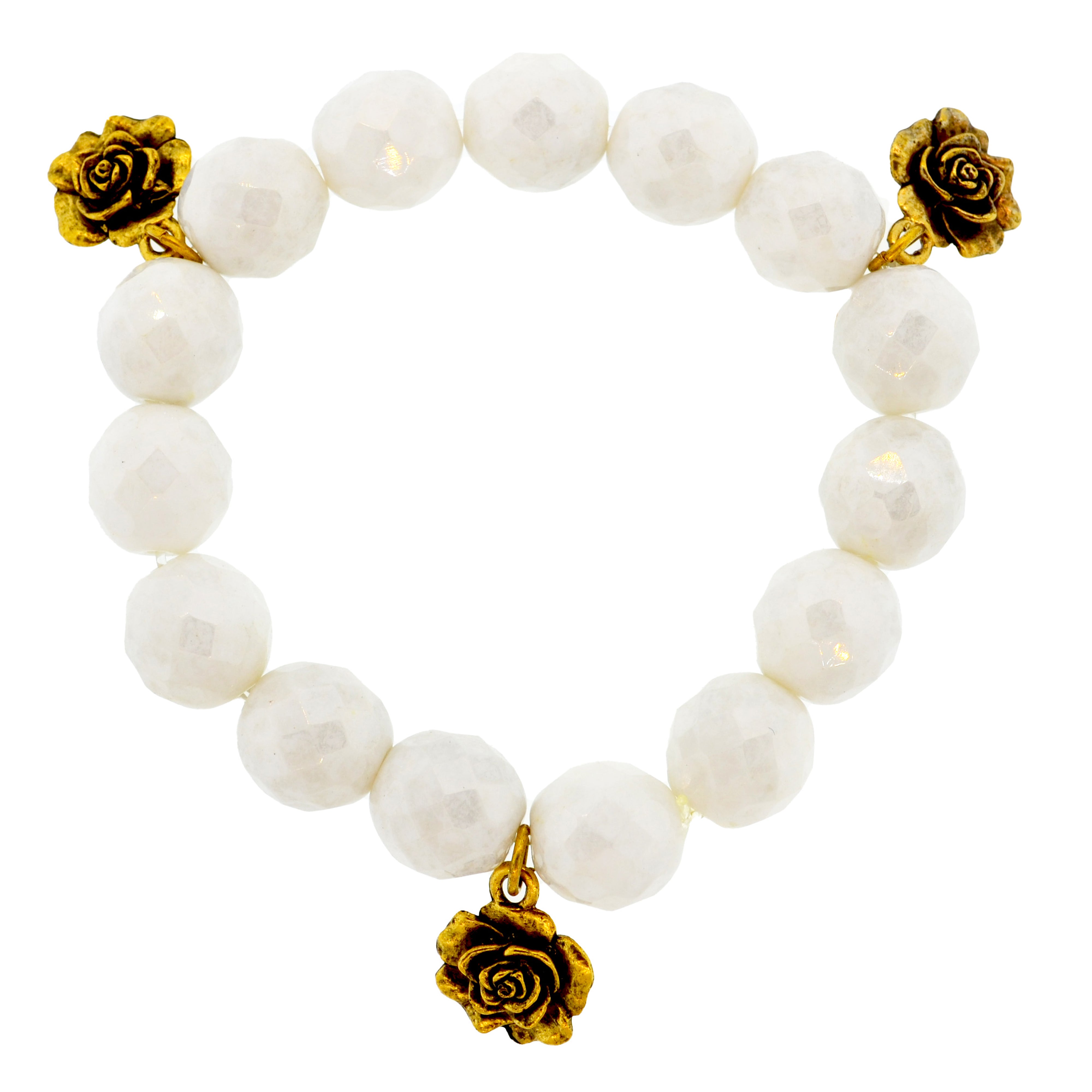 White Rose Botanical Bracelet