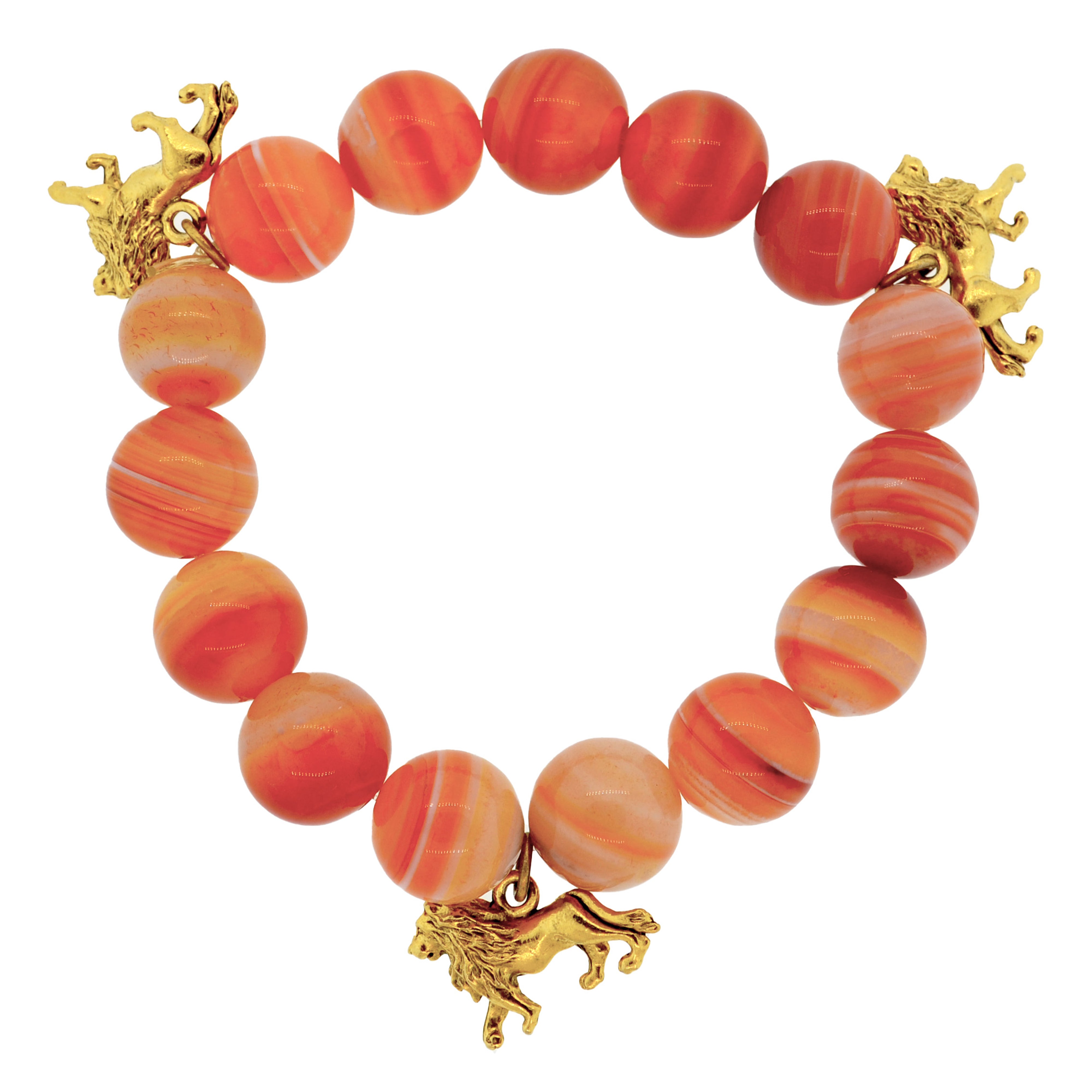 Botswana Agate Lion Bracelet