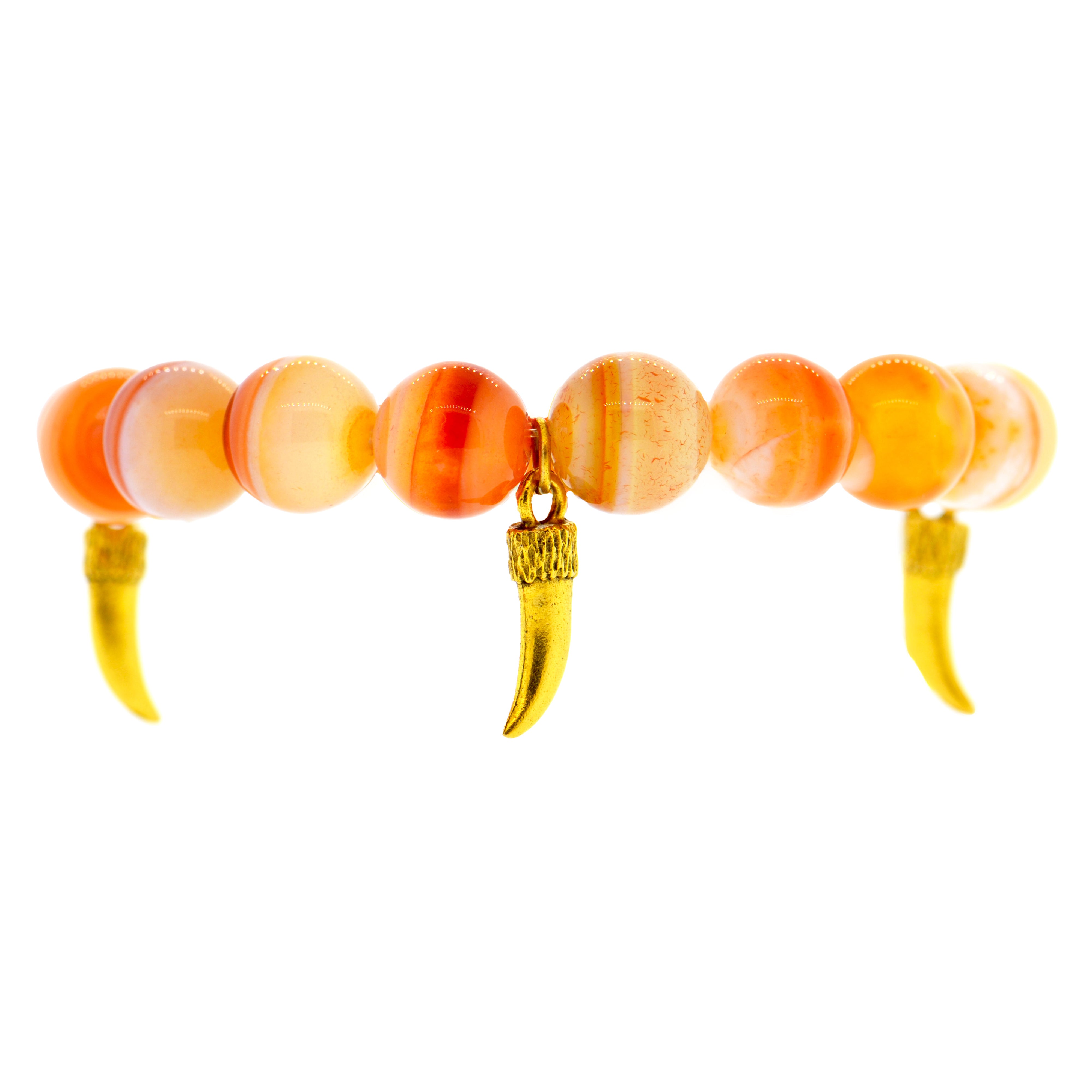 Botswana Agate Tusk Bracelet