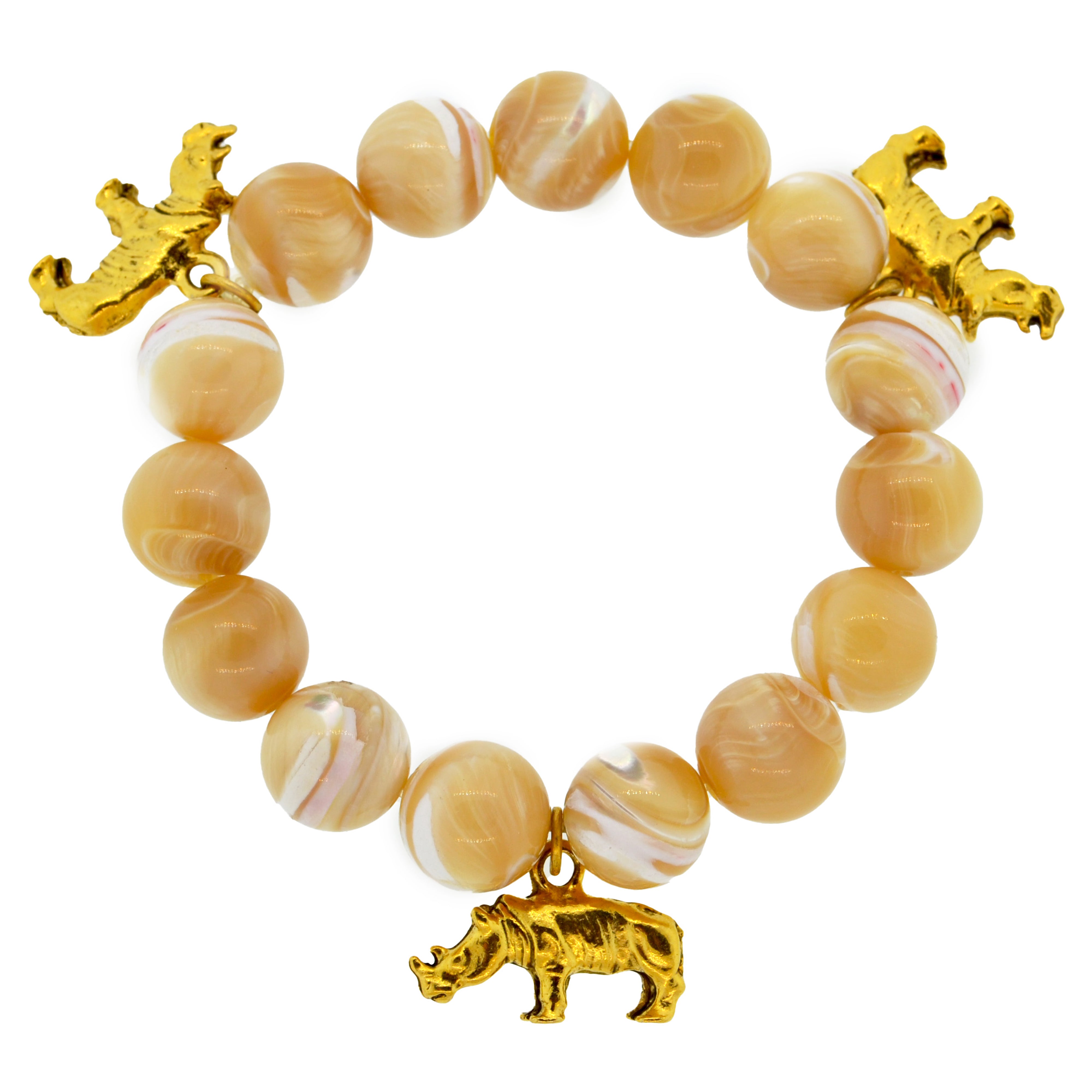 Mother of Pearl Rhino Bracelet