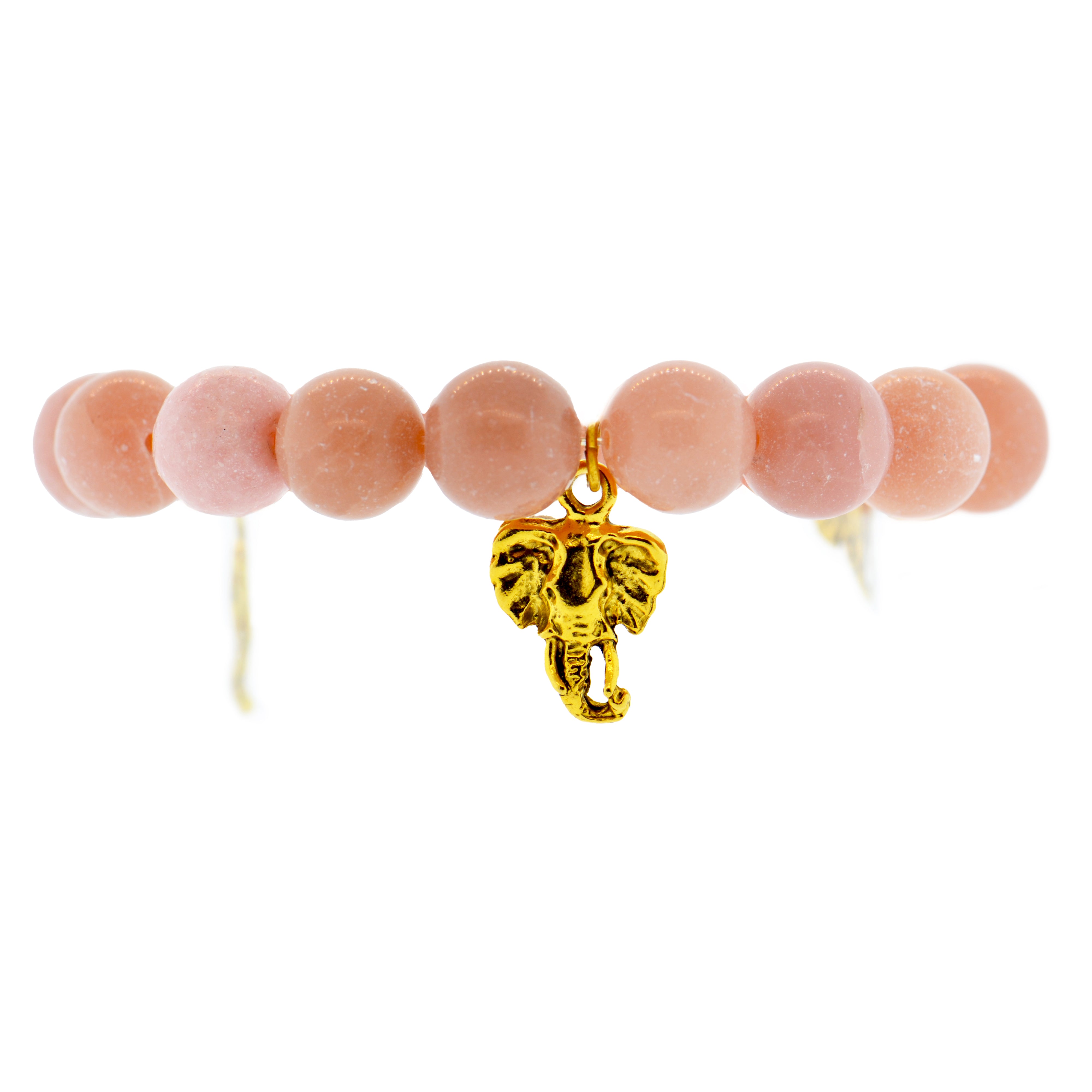 Pink Aragonite Elephant Bracelet