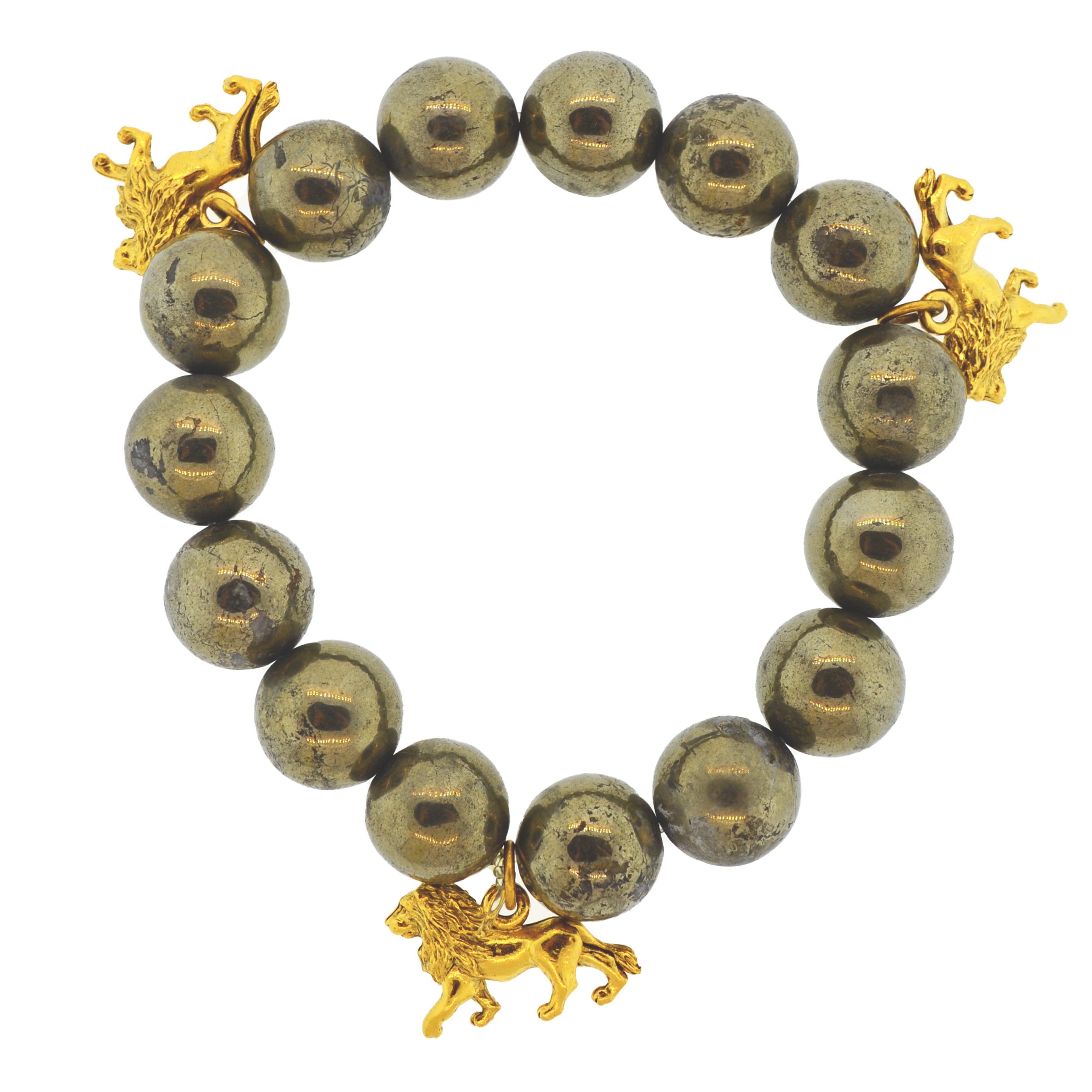 Pyrite Lion Bracelet