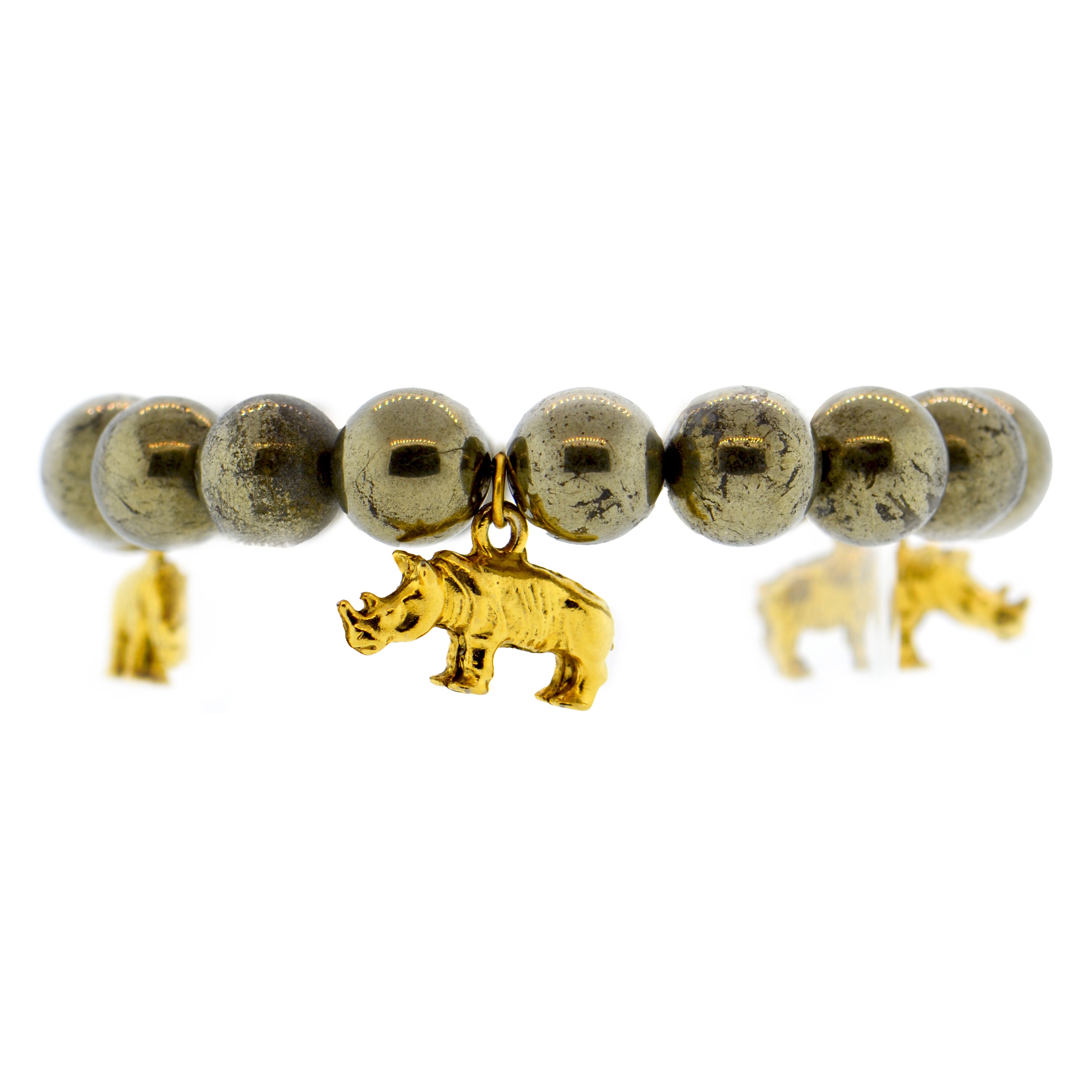 Pyrite Rhino Bracelet