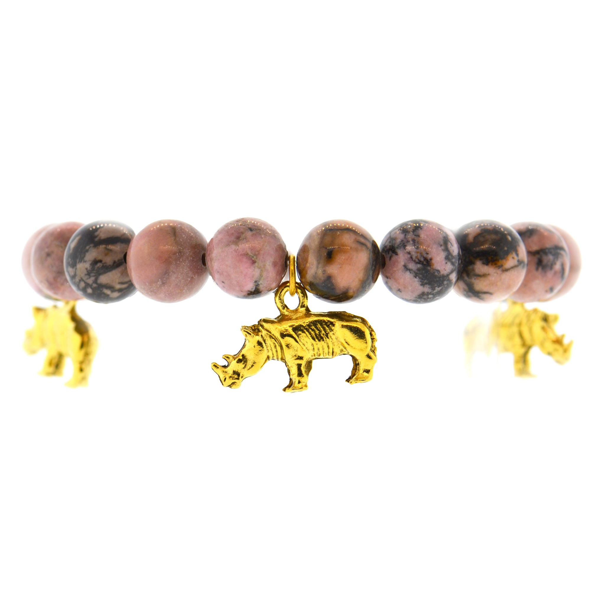 Pink Rhodonite Rhino Bracelet