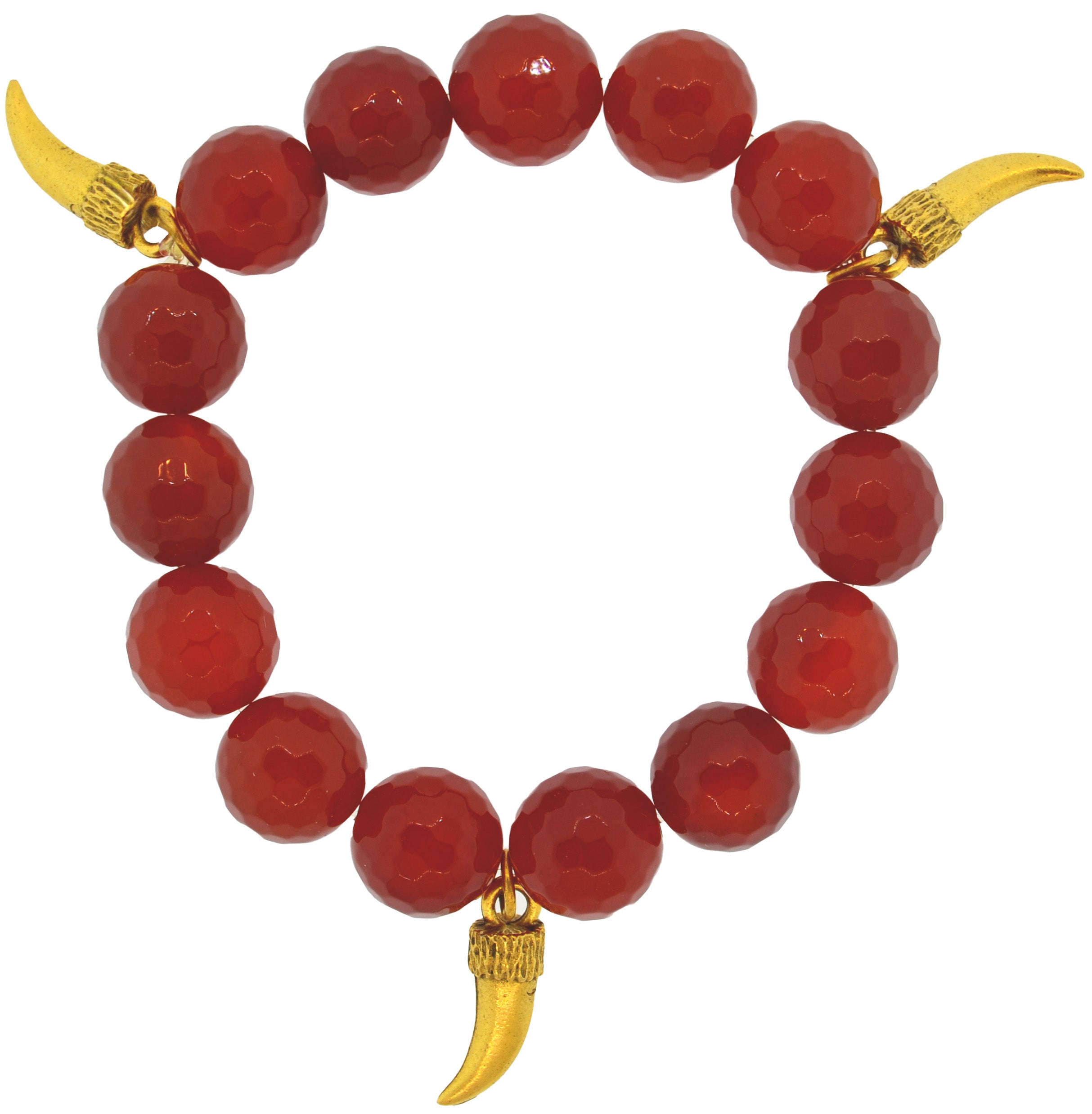 Red Agate Tusk Bracelet