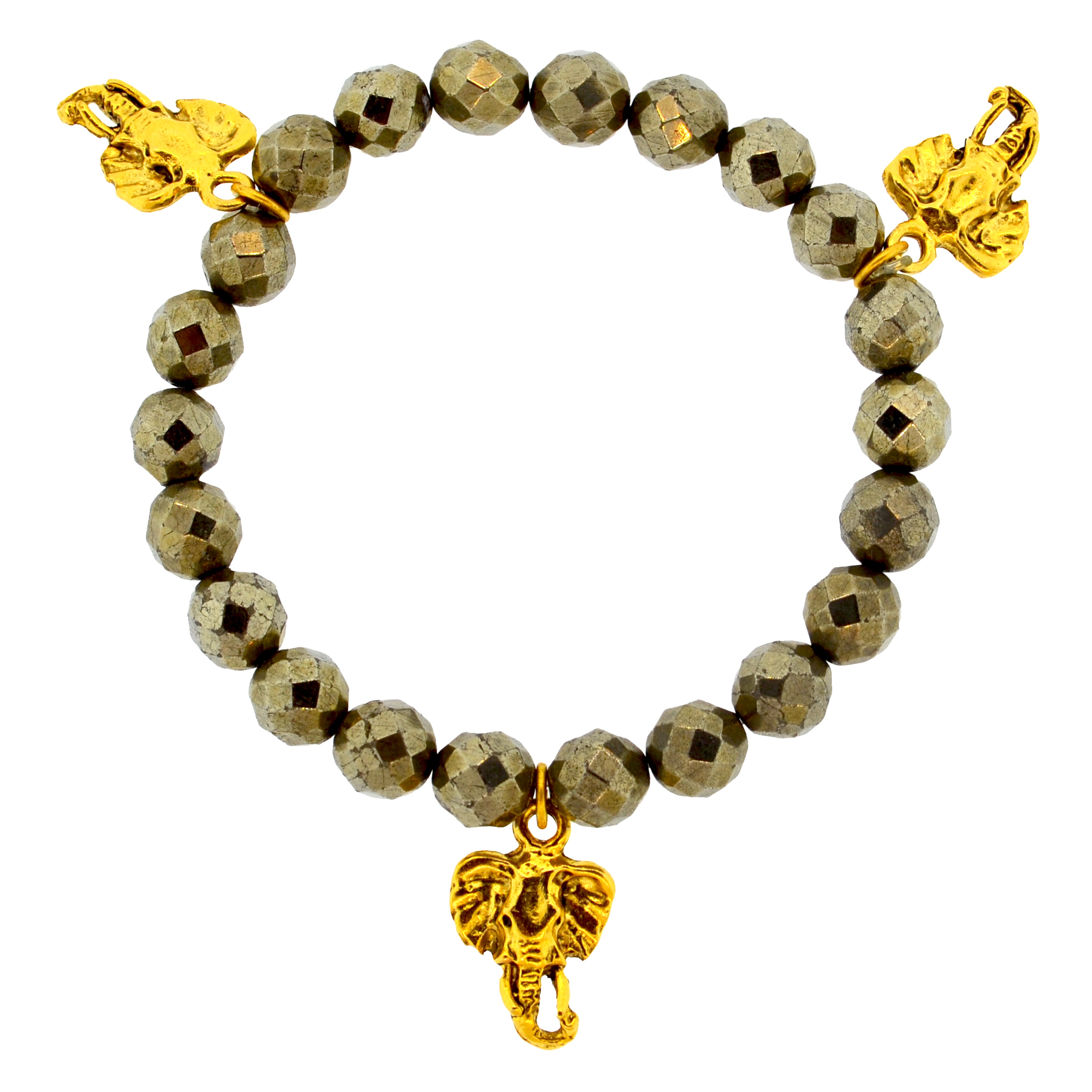 Pyrite Elephant Bracelet