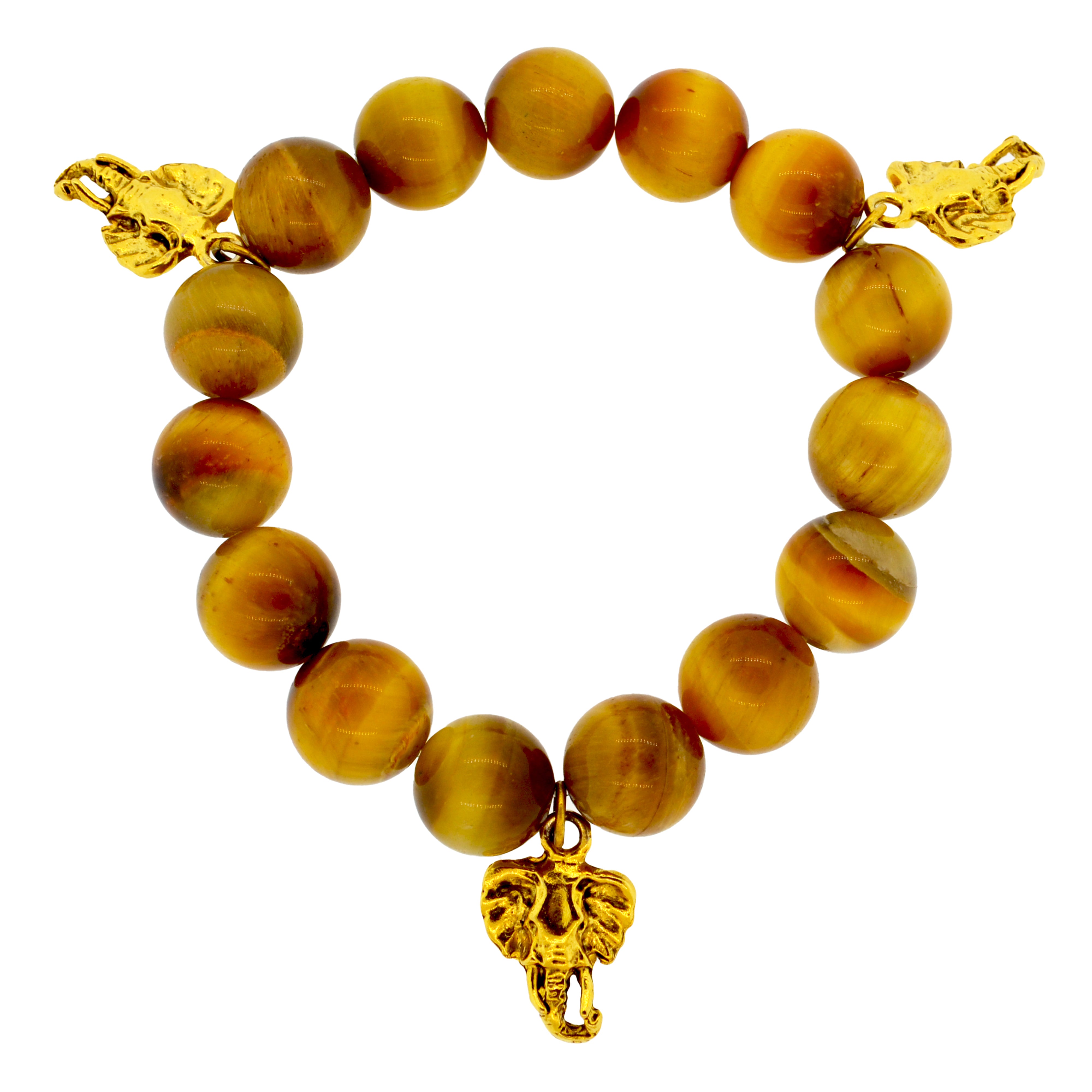 Tiger Eye Elephant Bracelet