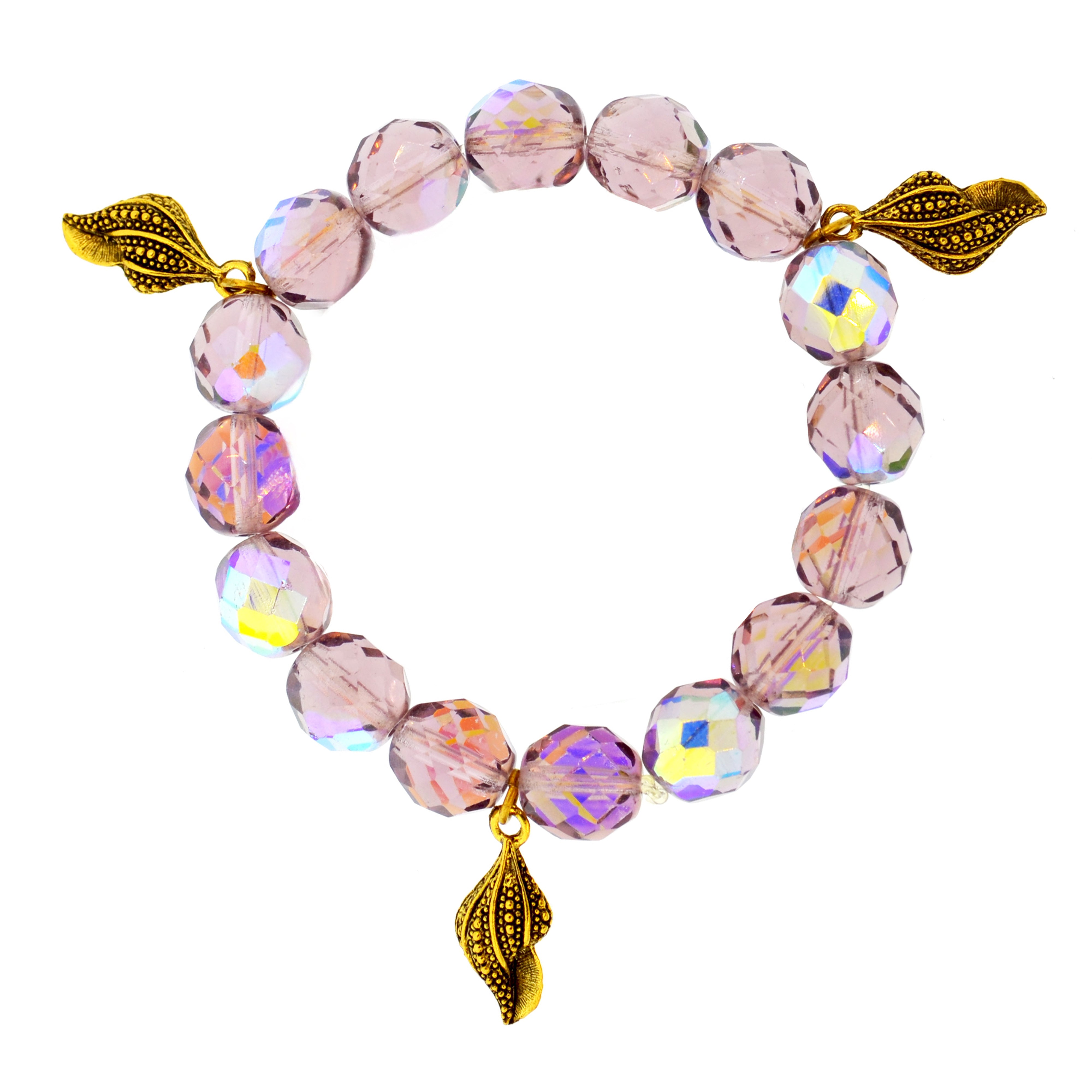 Iridescent Lavender Galapagos Conch Shell Bracelet
