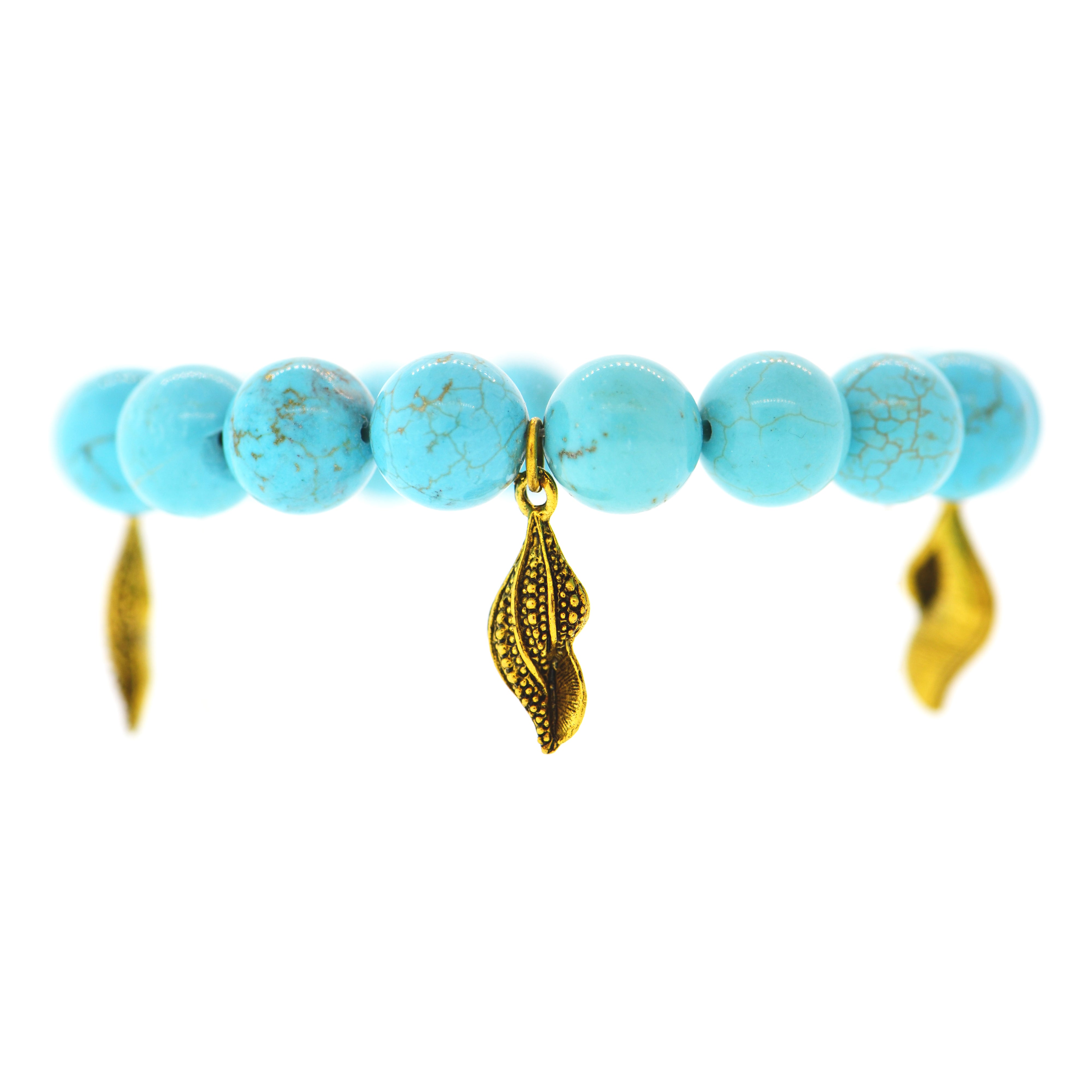Magnesite Turquoise Galapagos Conch Shell Bracelet