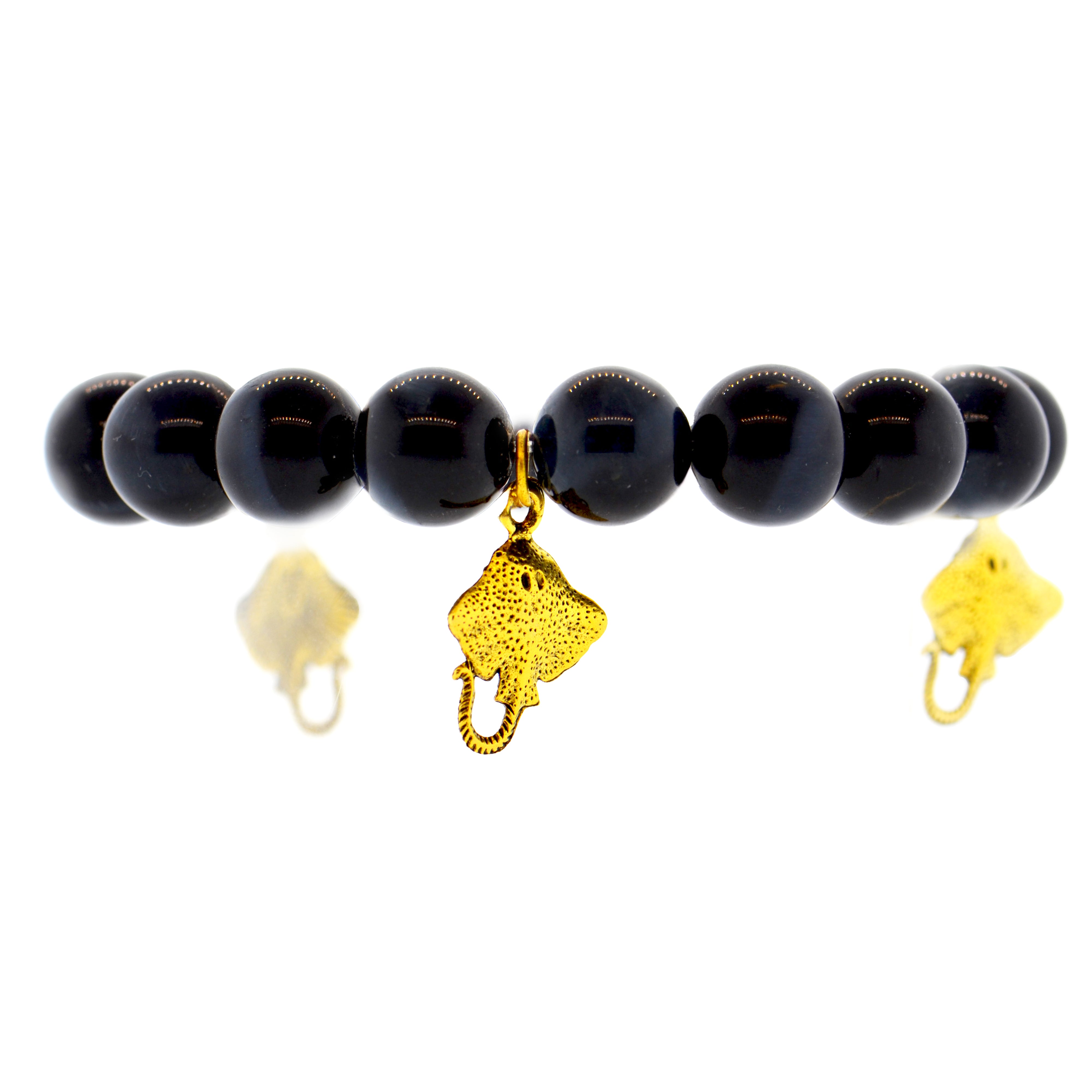 Blue Tiger Eye Stingray Bracelet