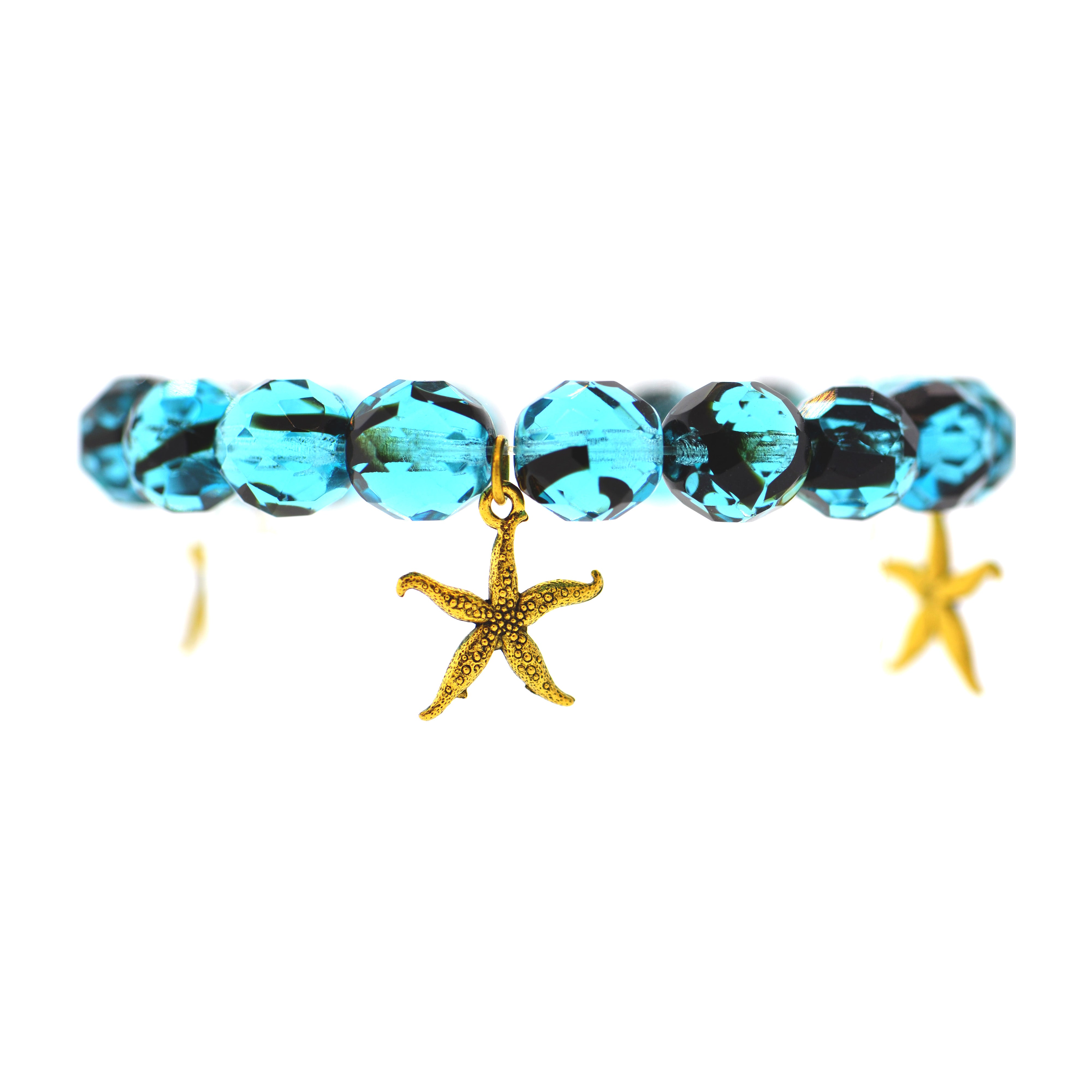 Black & Teal Galapagos Starfish Bracelet