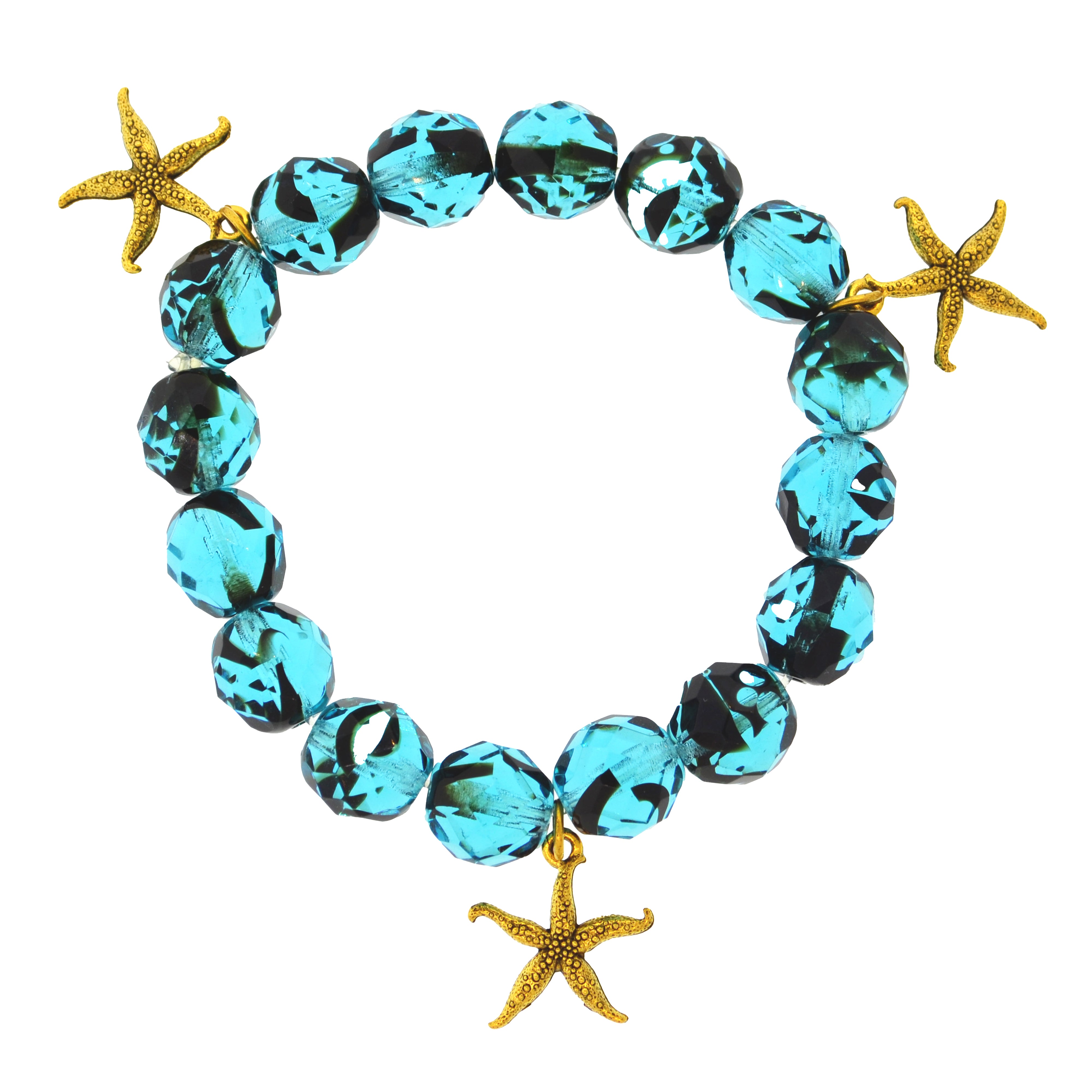 Black & Teal Galapagos Starfish Bracelet