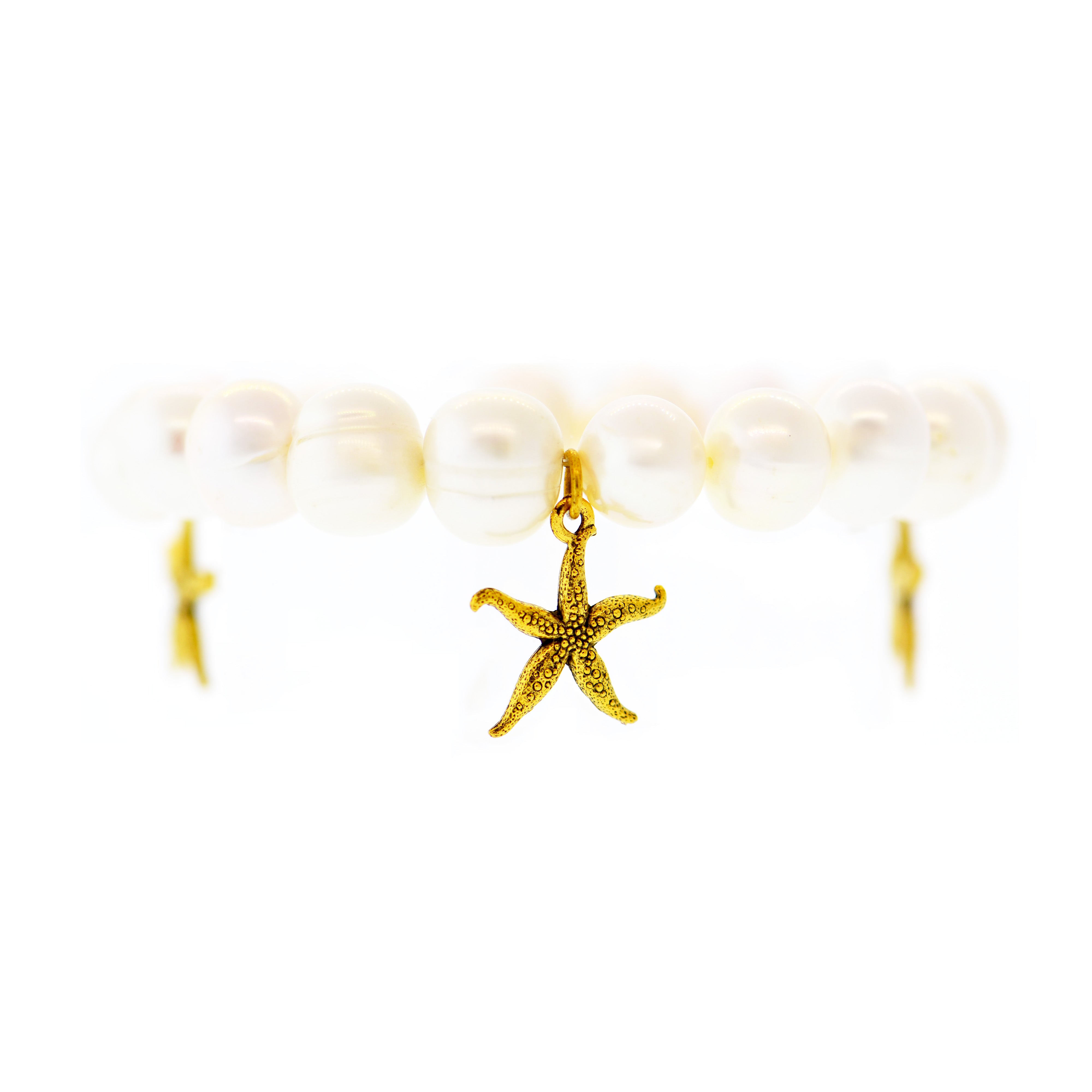 White Pearl Galapagos Starfish Bracelet