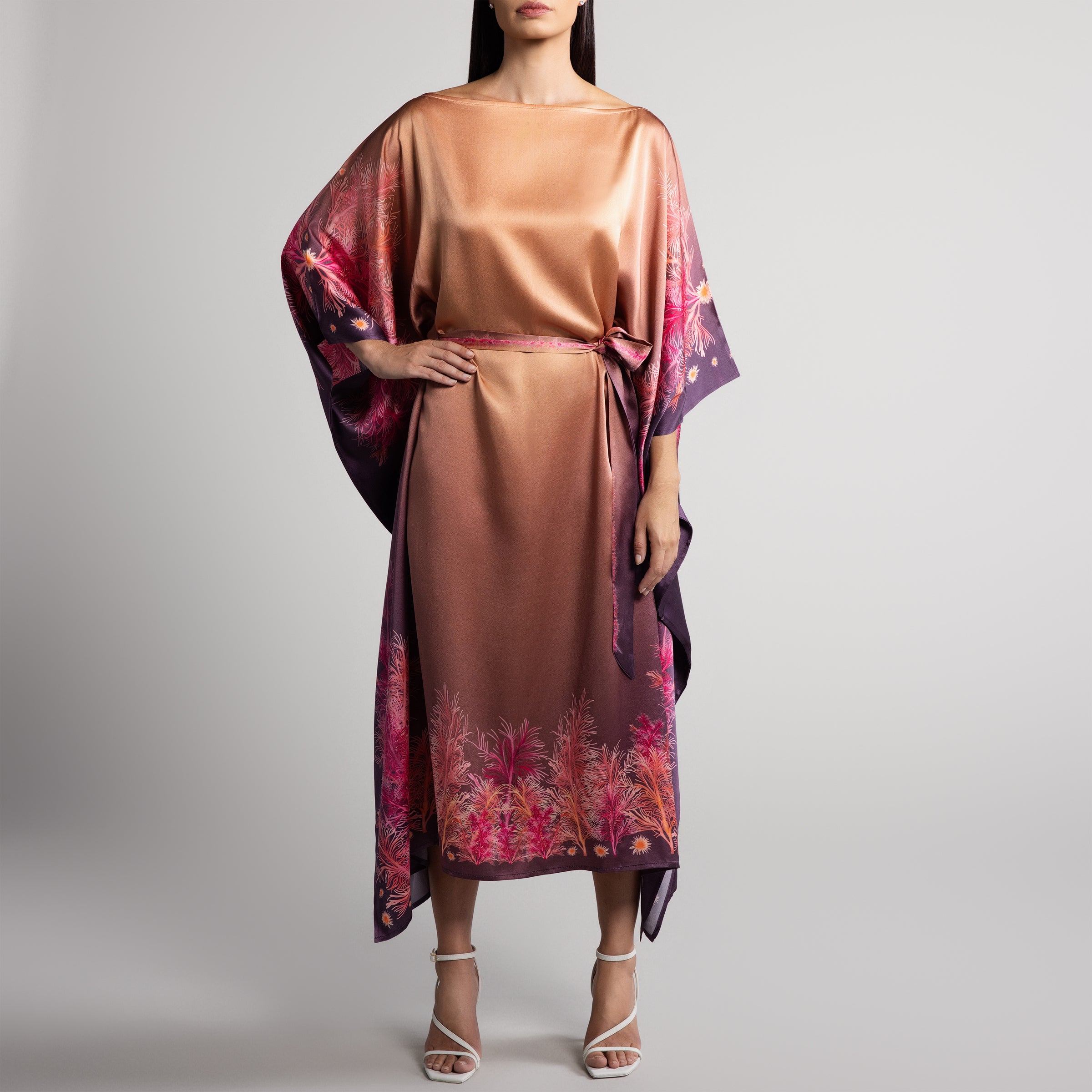 Malaga Embellished Silk Caftan