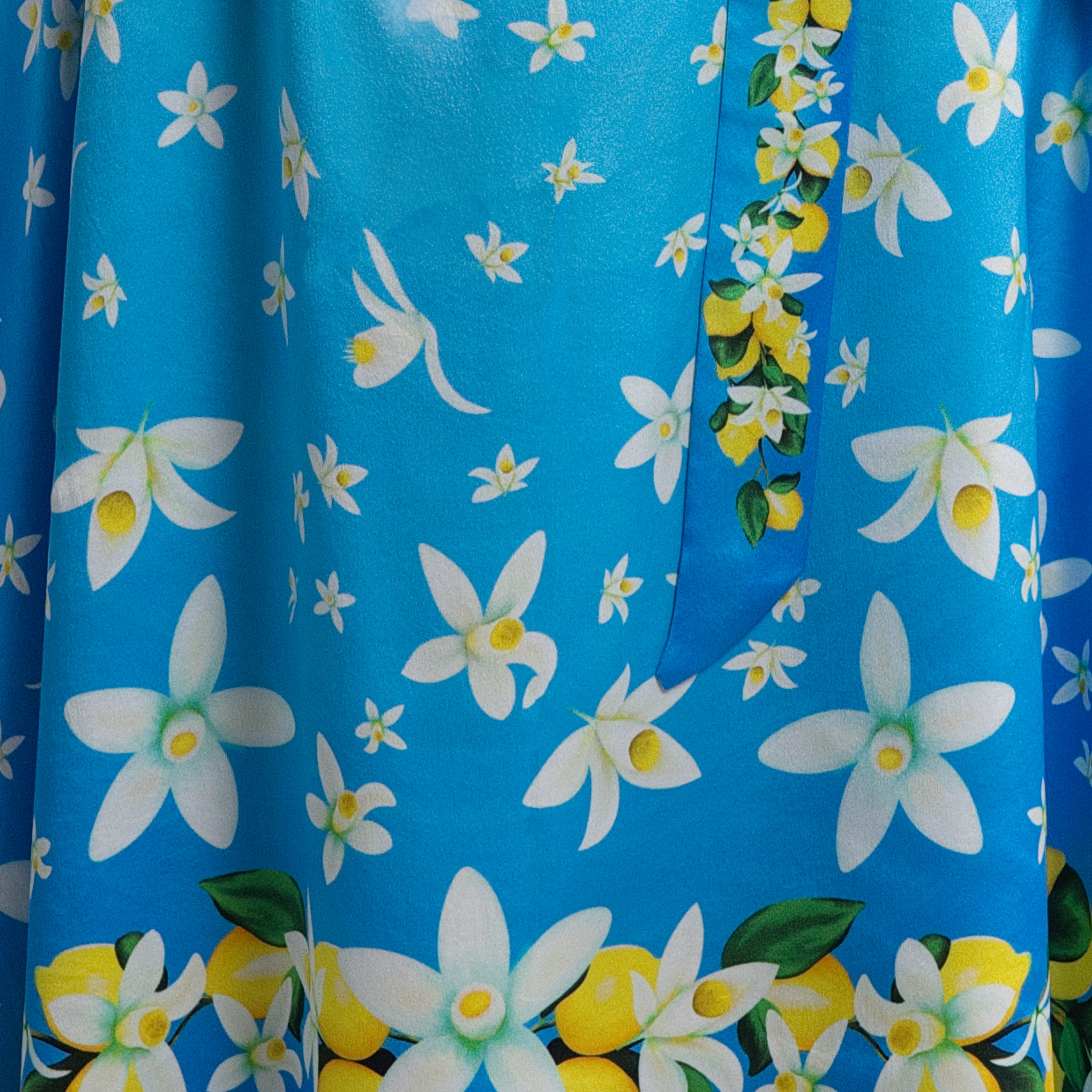 Capri Silk Caftan in Sky Blue