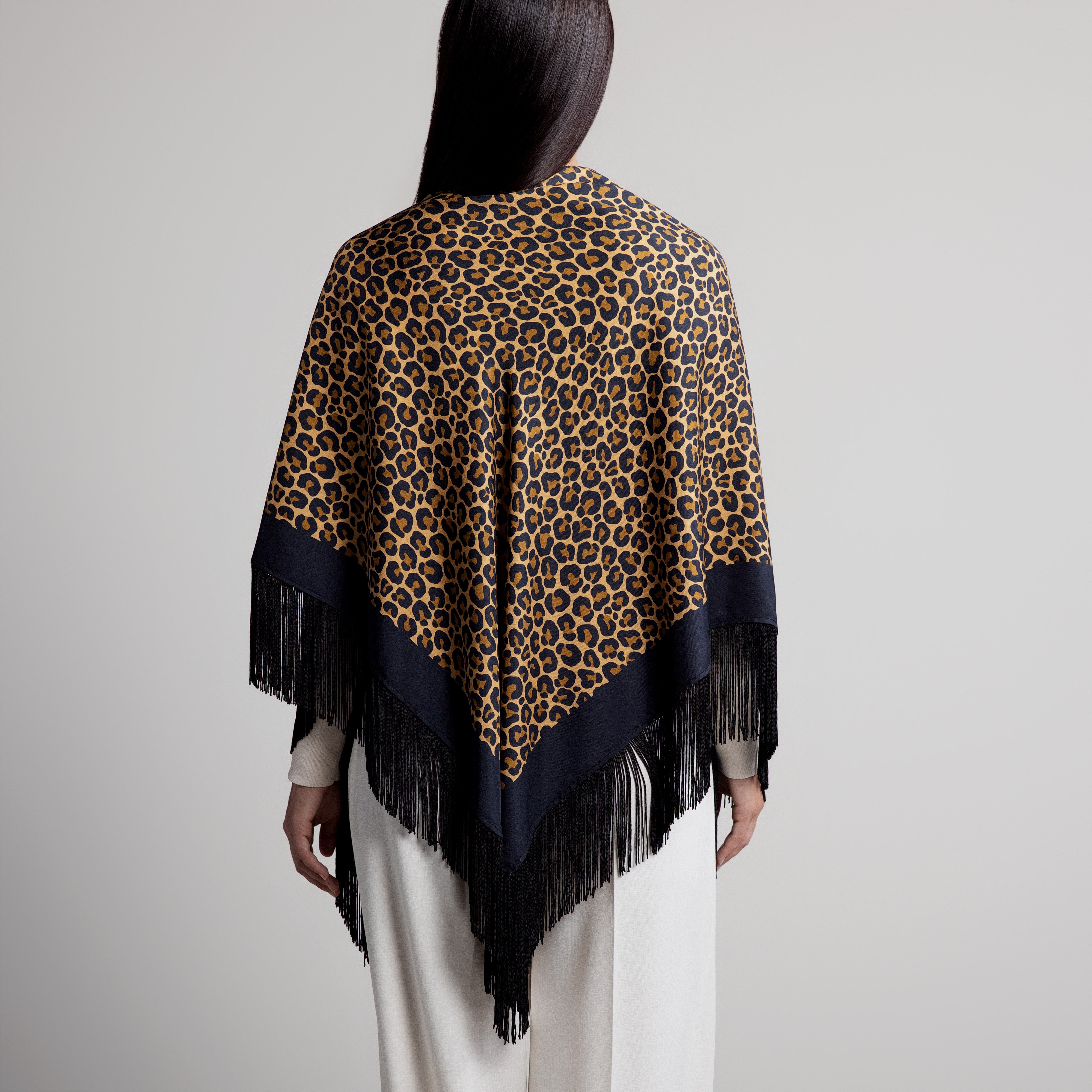 Safari Leopard Silk Shawl